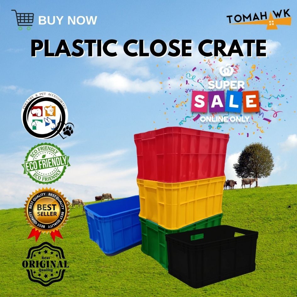 TOMAHAWK MULTI PURPOSE PLASTIC CLOSE CRATES HEAVY DUTY | Shopee Philippines