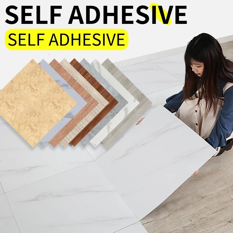 Marble Vinyl Tiles PVC 3D 45x45CM Floor Stickers Self Adhesive