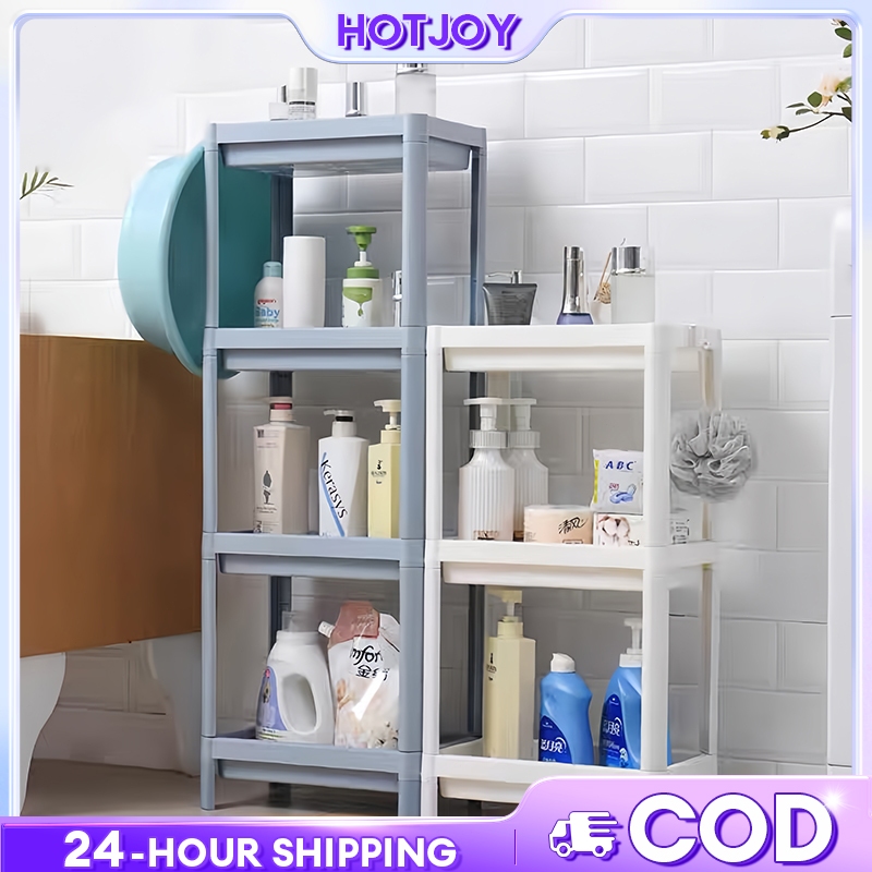 HOTJOY 4 Layer Bathroom Organizer Rack Trolley Shelves Kitchen ...