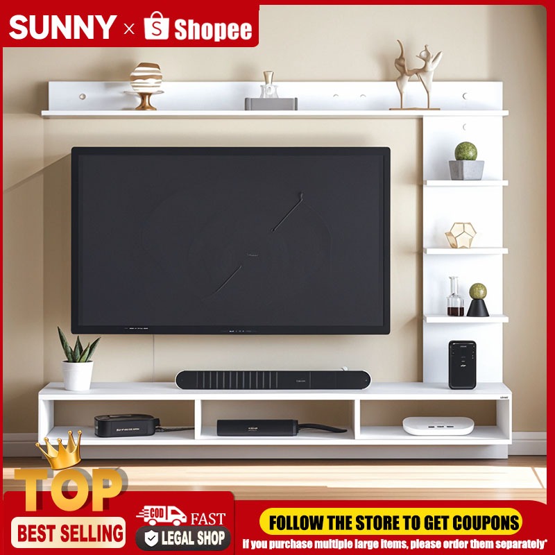 SUNNY TV Cabinet With Side Storage TV Cabinet Maximum Size 47 Inches ...