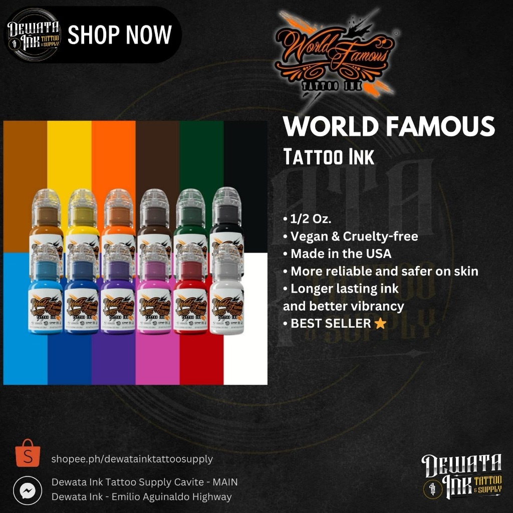 World Famous Pink Tattoo Ink - Vegan Professional Ink Made In USA - Prince Albert Pink .5 Oz