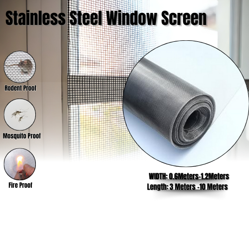 5m&3m Stainless Steel Window Screen Mesh Anti-Mosquitoa Stainless Steel ...