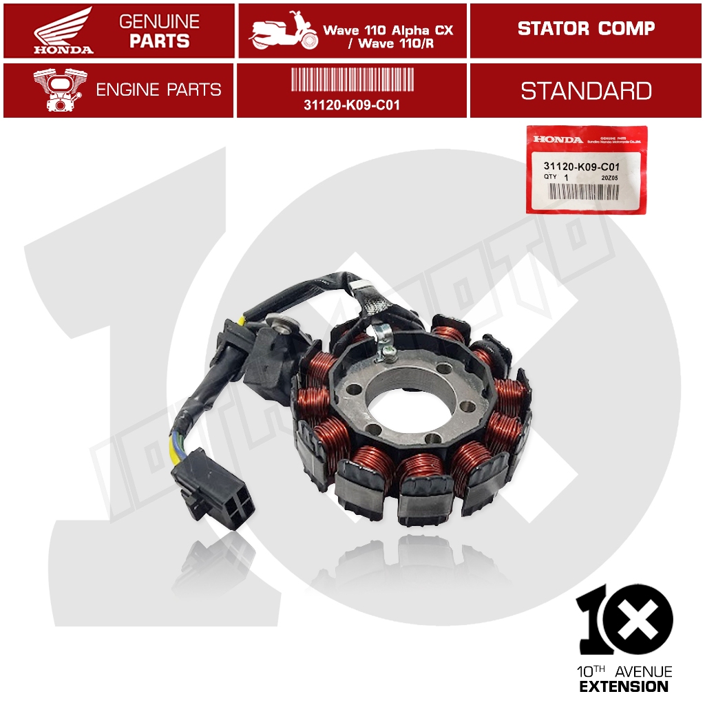 10thX HONDA Genuine Stator Comp Part No. 31120-K09-C01 for Wave 110 ...