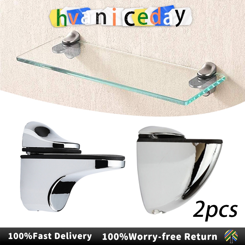 2pcs Adjustable Glass Shelf Bracket Zinc Alloy Glass Clip for 320 mm
