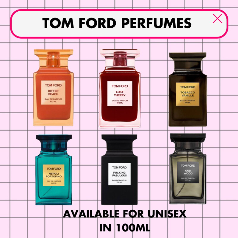 Tom Ford 6-Piece Sample Set: Lost Cherry, Tobacco Vanille, Rose Prick & More