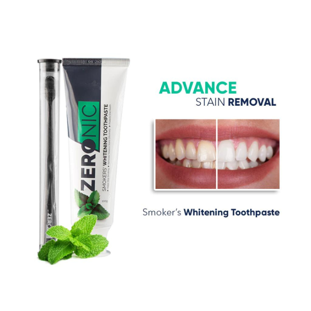 100% ORIGINAL ZERONIC Toothpaste for Smokers Teeth Whitening Remove ...