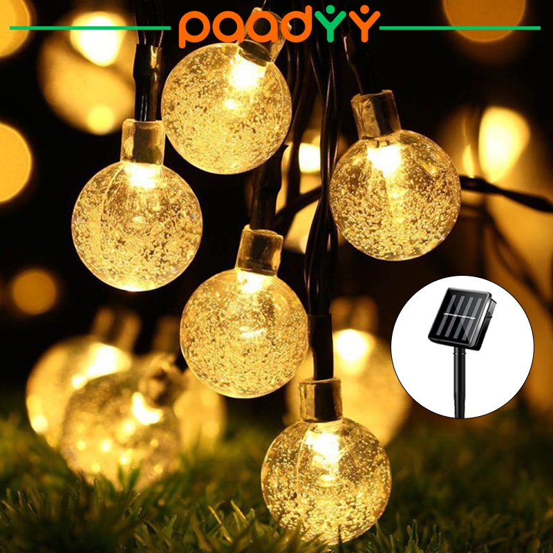 Crystal ball string lights 50led Christmas Garden lights Power LED ...