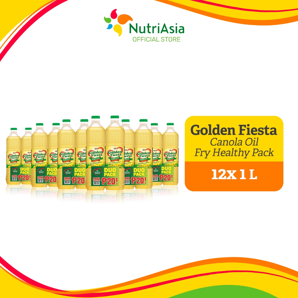 UFC Golden Fiesta Canola Oil Fry Healthy Pack Bundle of 6 (12x1L