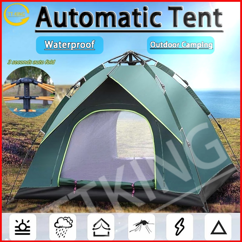 Waterproof Tent Outdoor Camping automatic Tent Double Layer Suitable