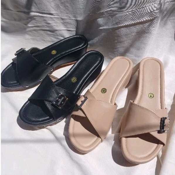 HONBI CHARM Parisian Women Sandals Teacher Footwear | Shopee Philippines