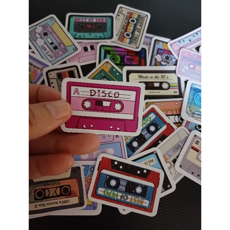 50pcs Cassette Tapes Sticker Pack | Shopee Philippines