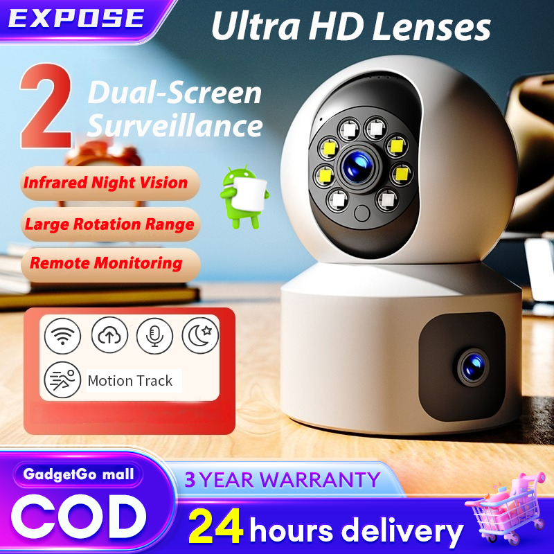 v380 Pro CCTV Camera Dual Lens Wireless WiFi Connect to Cellphone Night ...