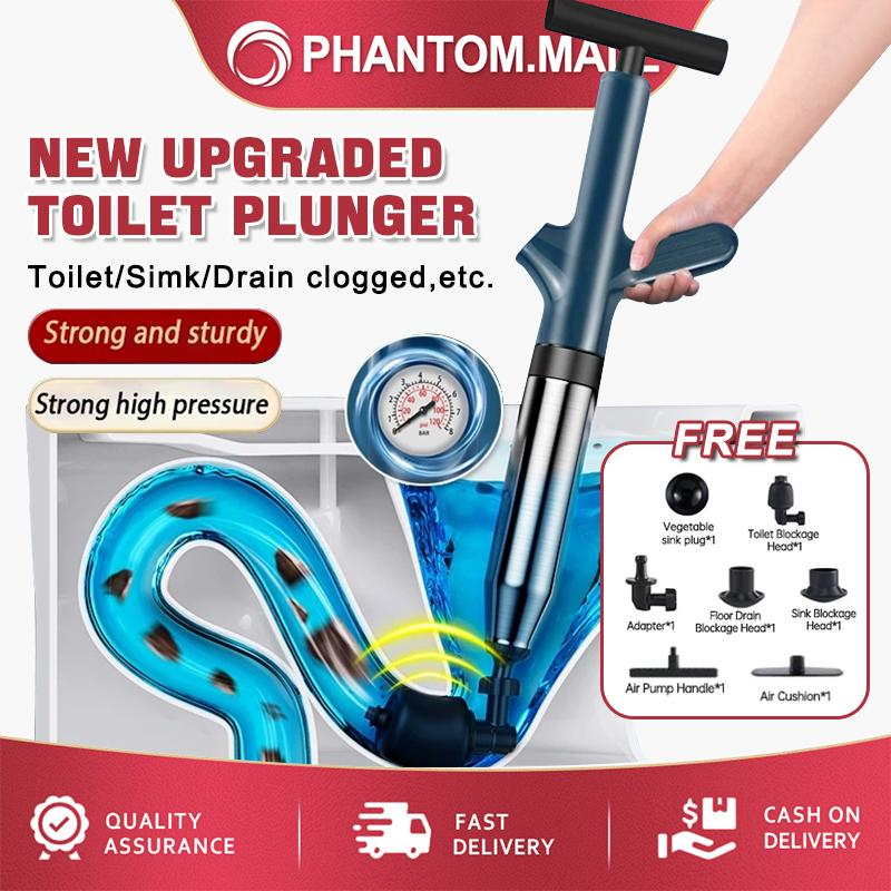 Drain Declogger High Pressure Toilet Air Plunger for Blocked Toilet ...