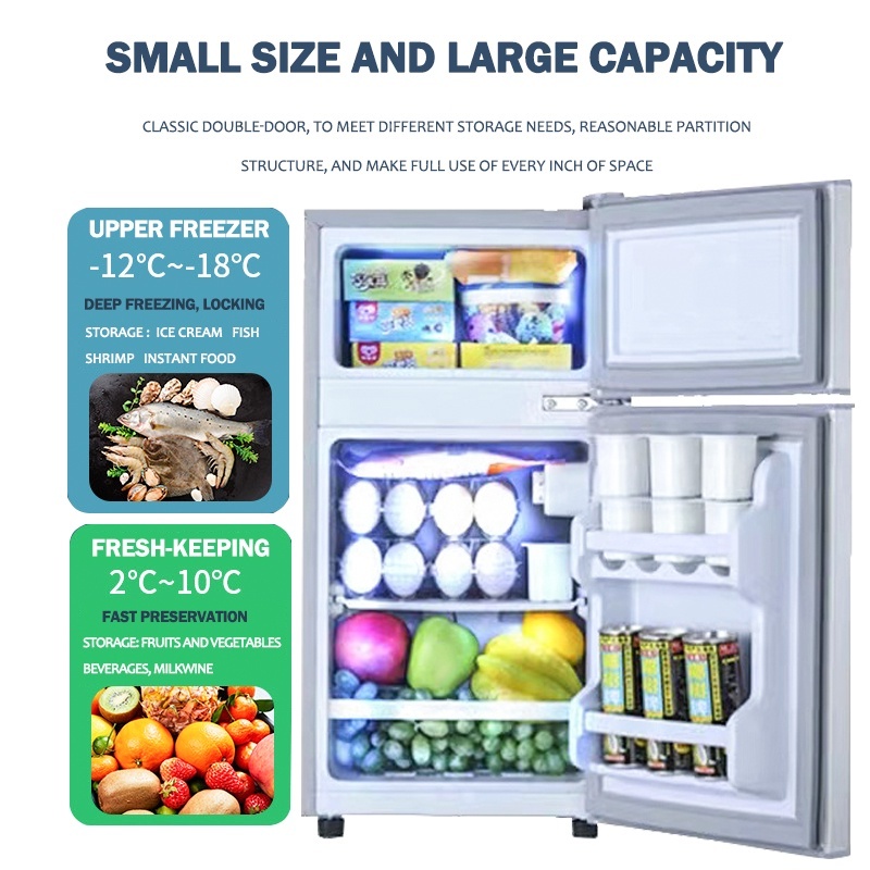 Mini Refrigerator With Freezer 145L For Room Frost Fridge Save