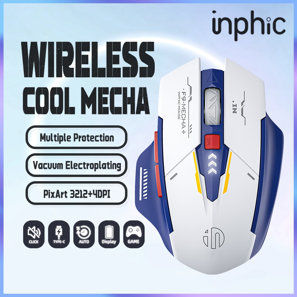 Inphic F9 2.4G Wireless Gaming Mouse 8002400dpi Ergonomic Silent Mice