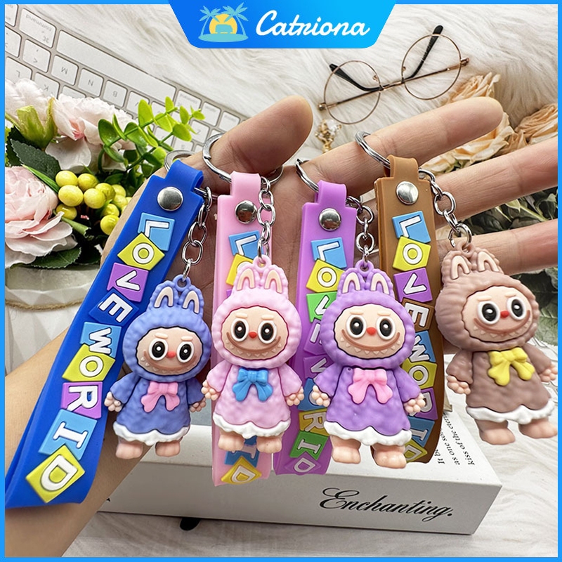 Labubu Cartoon Keychain Doll Backpack Charm Colorful Labubu Sheep ...
