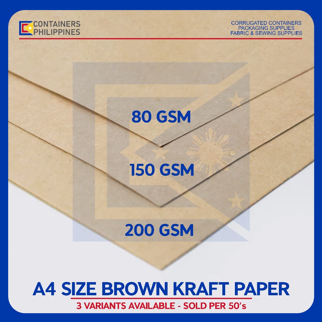 CONTAINERS.PH A4 Size Kraft Paper Inkjet Kraft Paper 8.25