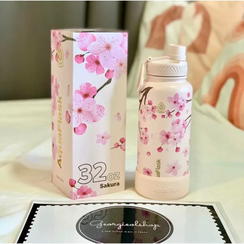 Sakura Aquaflask Limited Edition Design With Silicon Boot and Paracord