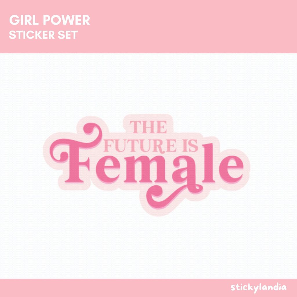 Female Women Girl Empowerment Sticker Set | For Laptop Tumbler Phone ...