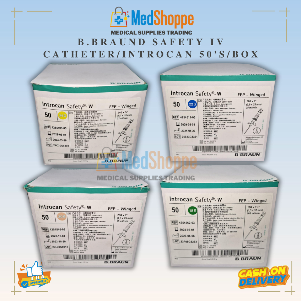 B.BRAUND SAFETY IV CATHETER/INTROCAN 50's/BOX | Shopee Philippines