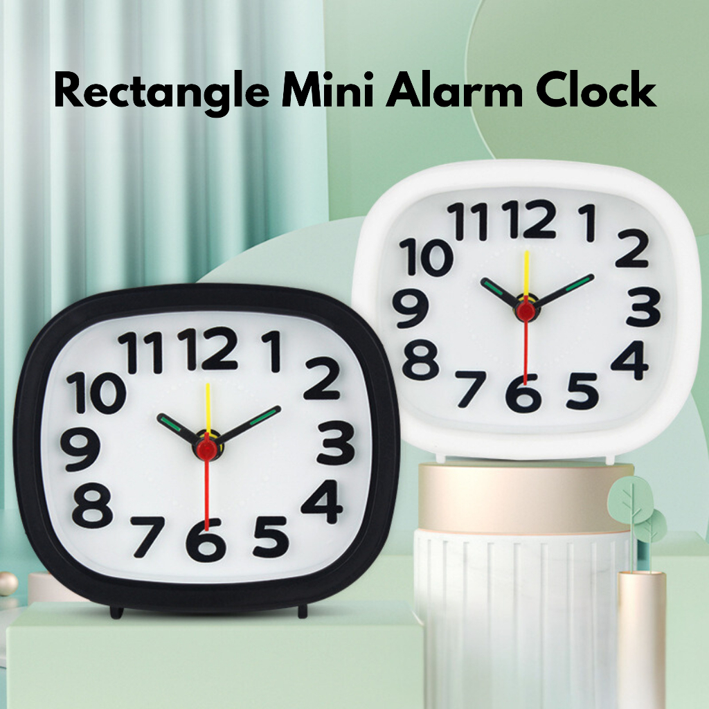 TOP HOME PH New Mini Alarm Clock Rectangle Desktop Bedroom Side Table ...