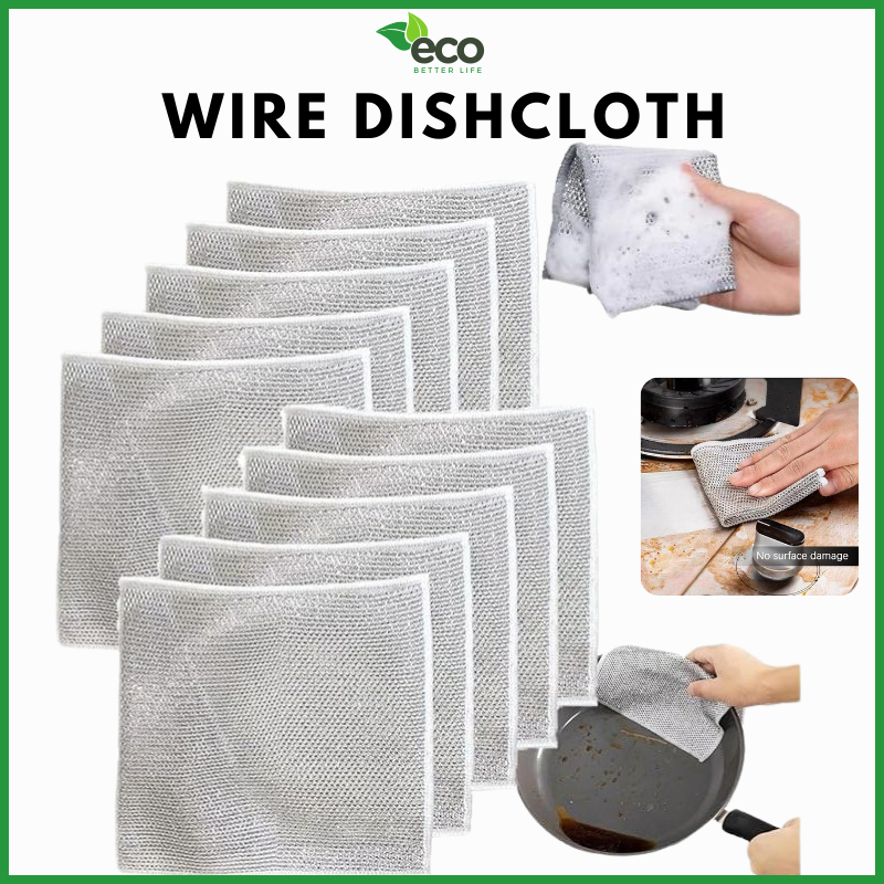 The best Wire Cleaning Cloth Dishwashing Scrubber Non-Scratch Wire ...