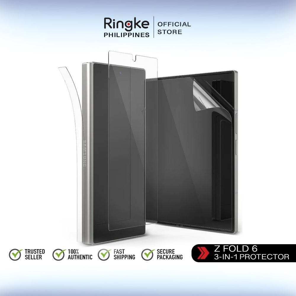 Ringke Z Fold 6 Screen Protector Set | 3-in-1 Front Back Hinge Film ...