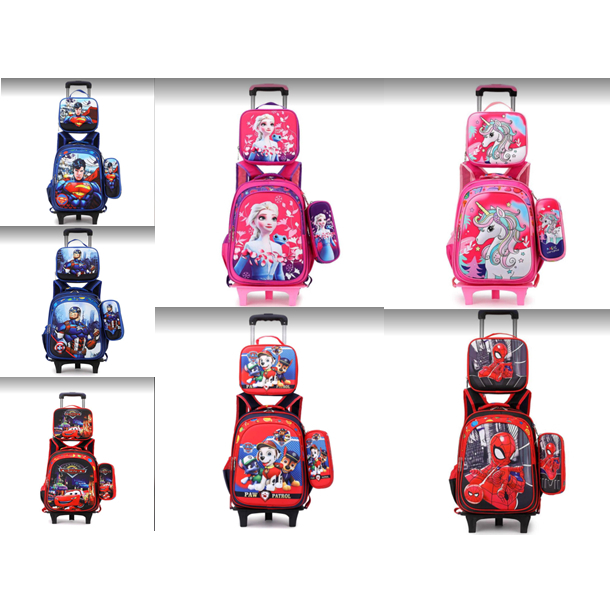 2026 New 3in1 35 Designs 3D Character Trolley Bag and NO TROLLY 3 In 1 ...