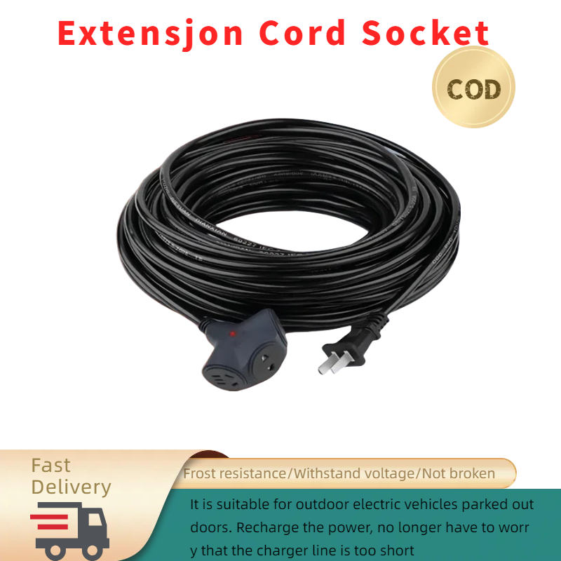 Outdoor Extension Cord Socket long Plugin Strip Electric Vehicle