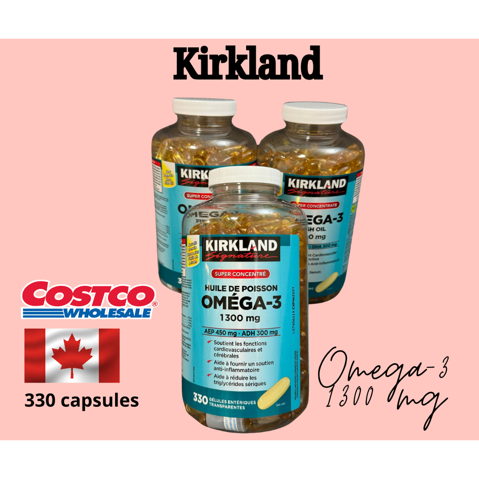 Kirkland Signature Super Concentrate Omega3 Fish Oil, 330 Soft gels