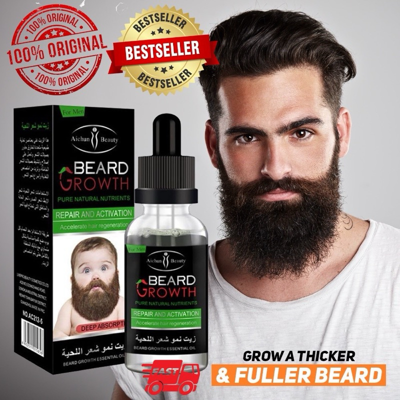Natural Organic Beard Hair Growth Essential Oil for Men Pampatubo ng ...