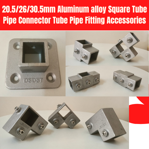 1x1 Inch Square Tube Connector – Aluminum Alloy 3-Way, Yellow, For Fences, Greenhouses, Shelving