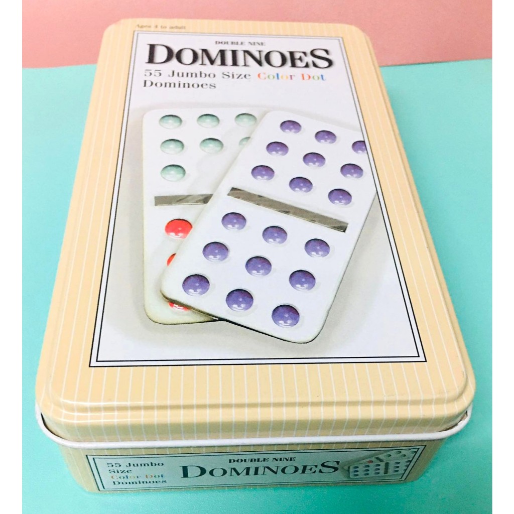 Cardinal Double Nine Colour Dot Dominoes In Latta Colori – Domino Colorato Con Punti, Gioco Da Tavolo - 2