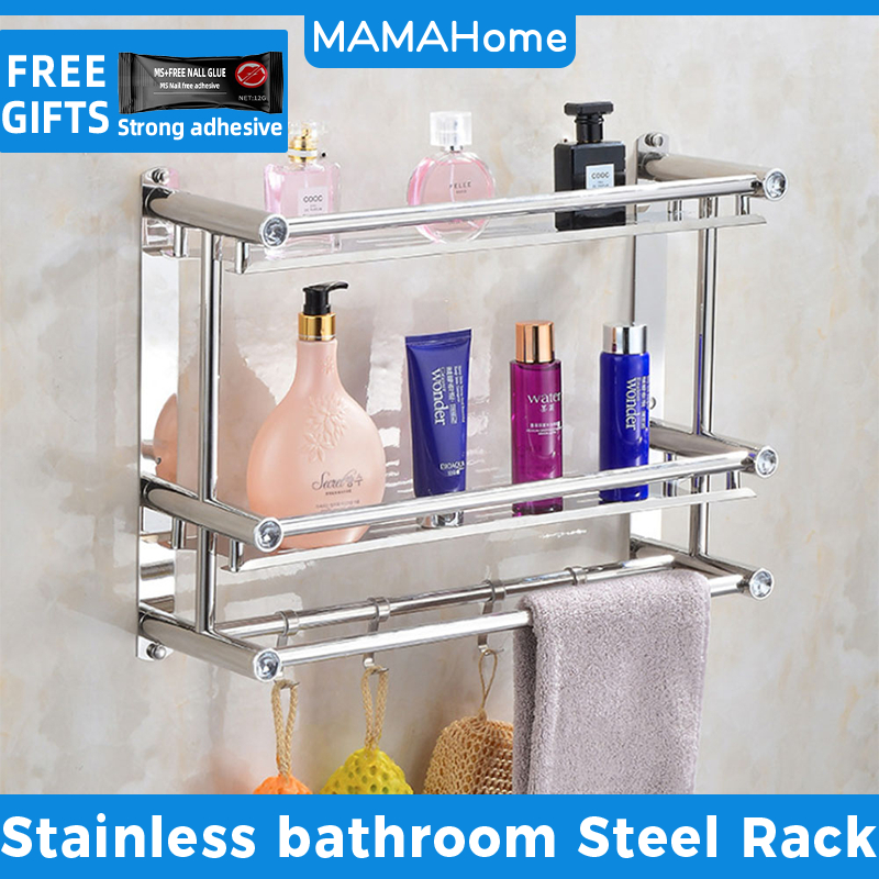 Shower Caddy Towel Rack Bathroom Organizer Rack Hanging 3 Layer ...