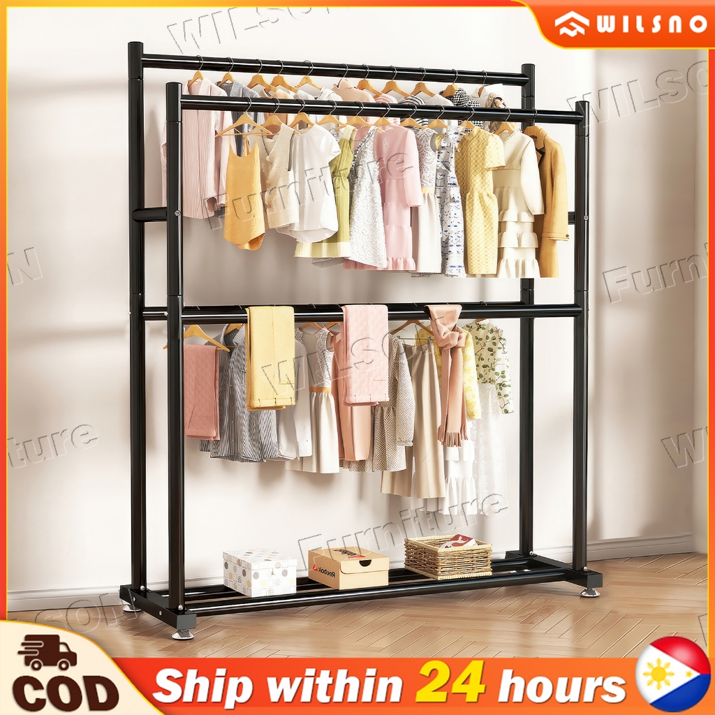 Sampayan Stainless Hanger for Clothes Rack Double Rod Double Layer ...