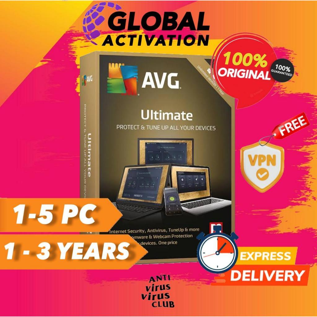 ORIGINAL AVG ULTIMATE ANTIVIRUS LATEST VERSION 100% GENUINE | Shopee ...