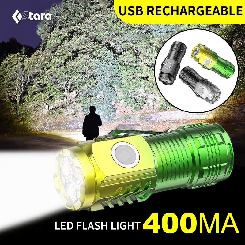LED Flashlight Waterproof Rechargeable Super Bright Heavy Duty Long ...