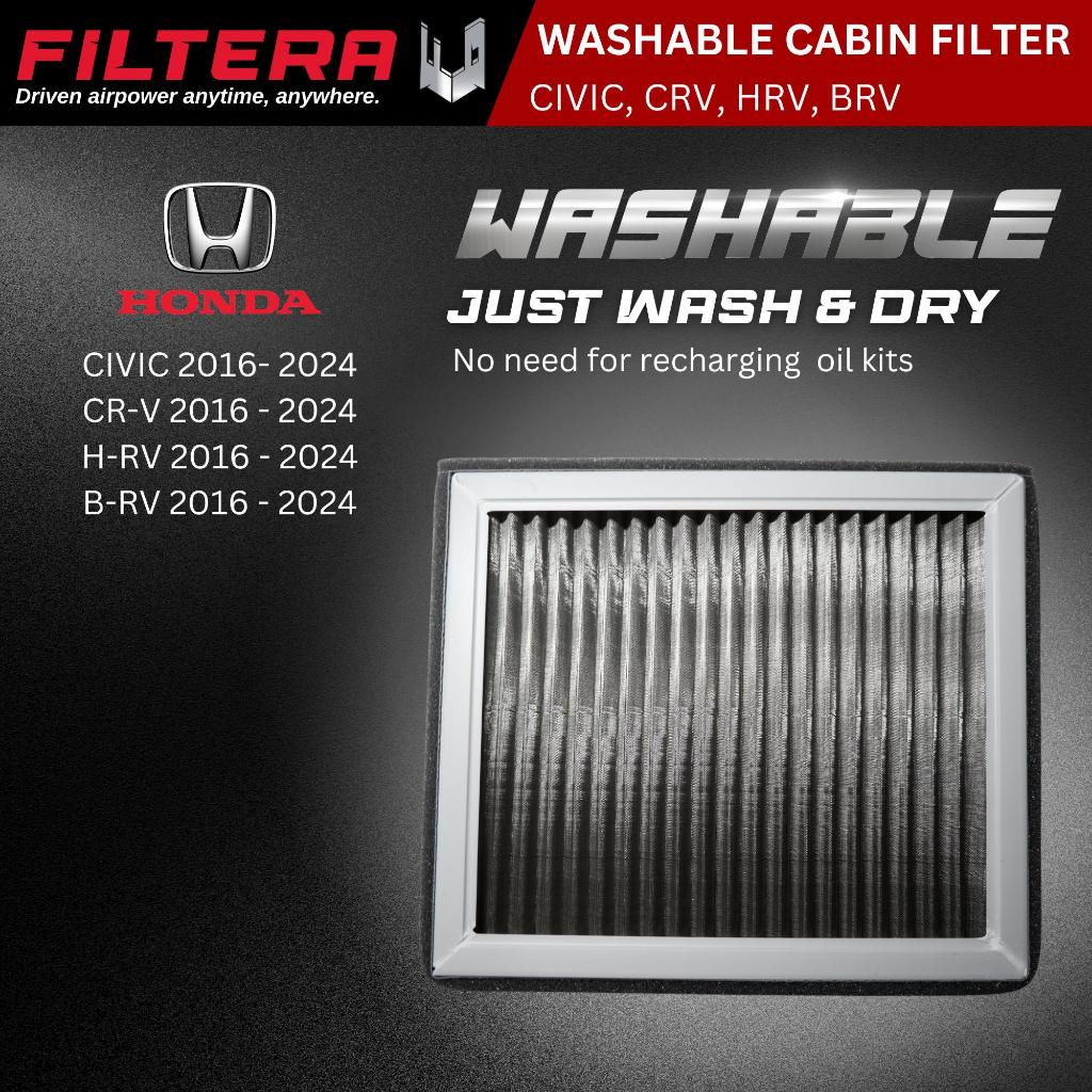 Filtera Washable Cabin Filter Honda BRV 2016 - 2024 Civic (2016-2024 ...