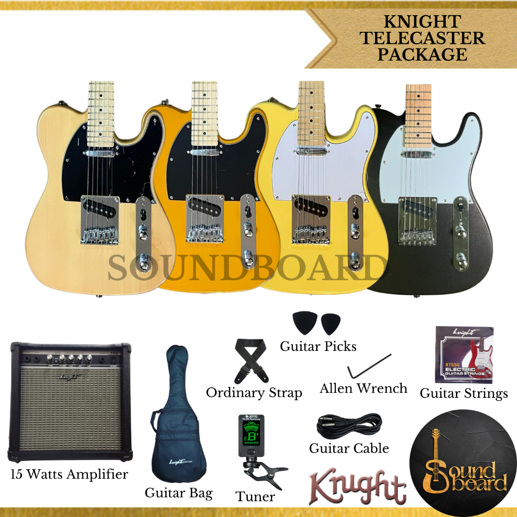 Knight Telecaster Electric Guitar Package with 15 Watts Amplifier ...