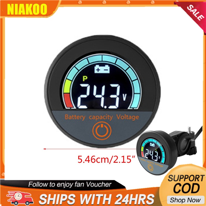 DC12V 8-100V Round Power Meter Waterproof Led Display Voltage Gauges ...
