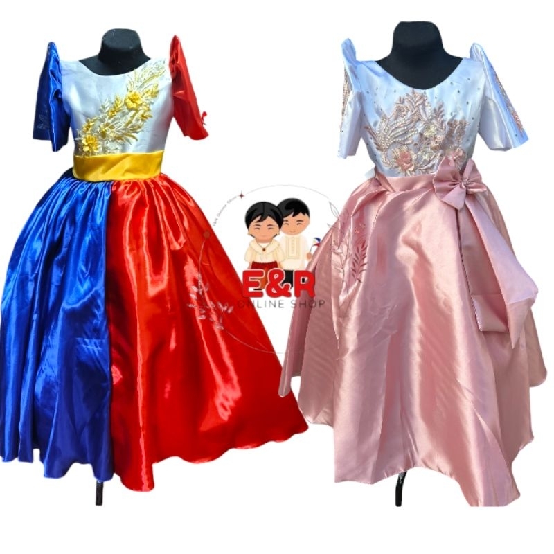Filipiniana Dress for Kids - Philippines | Shopee Philippines