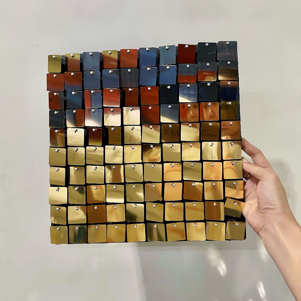 AGAR.SHOP Square Circle Shimmer Sequin 30*30 CM Wall Panel Backdrop ...