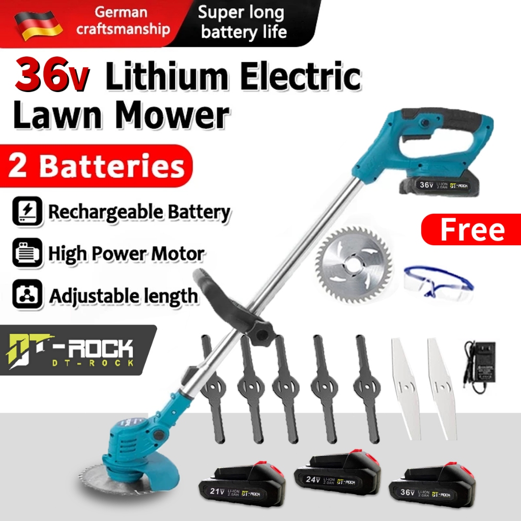 DT-ROCK 388V Cordless Grass Cutter Electric Lawn Mower Grass Trimmer ...