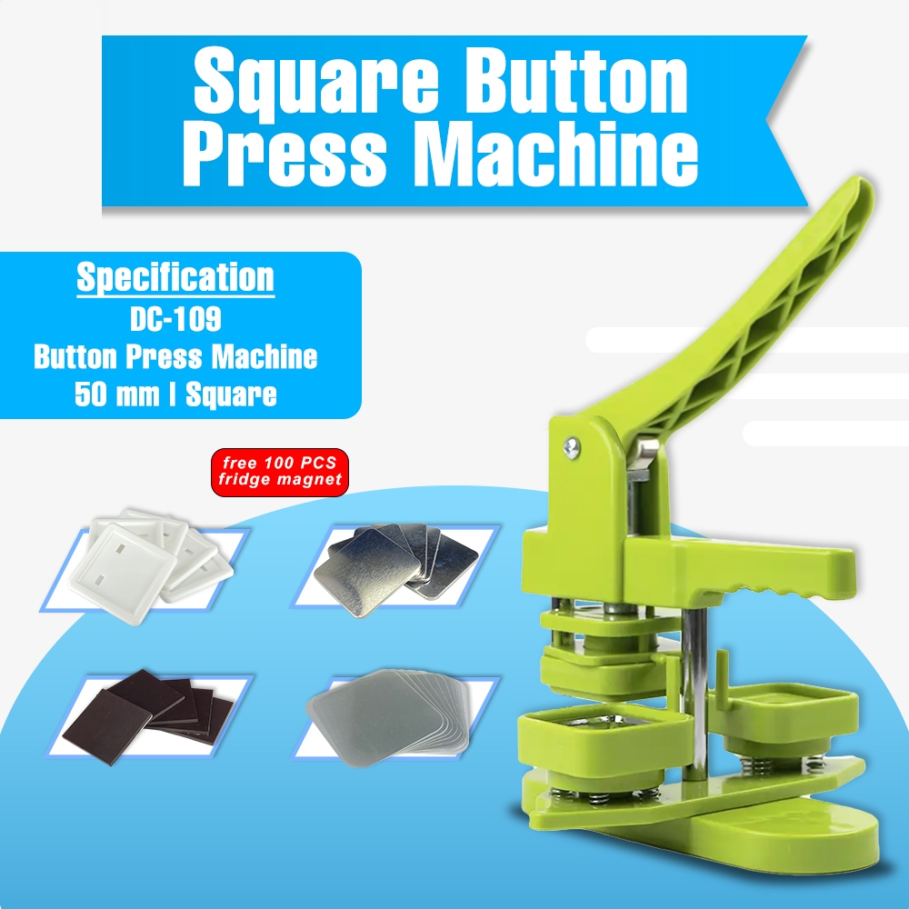 50mm Set DIY Button Maker with Fridge Magnet 100set (2inch) | Shopee ...