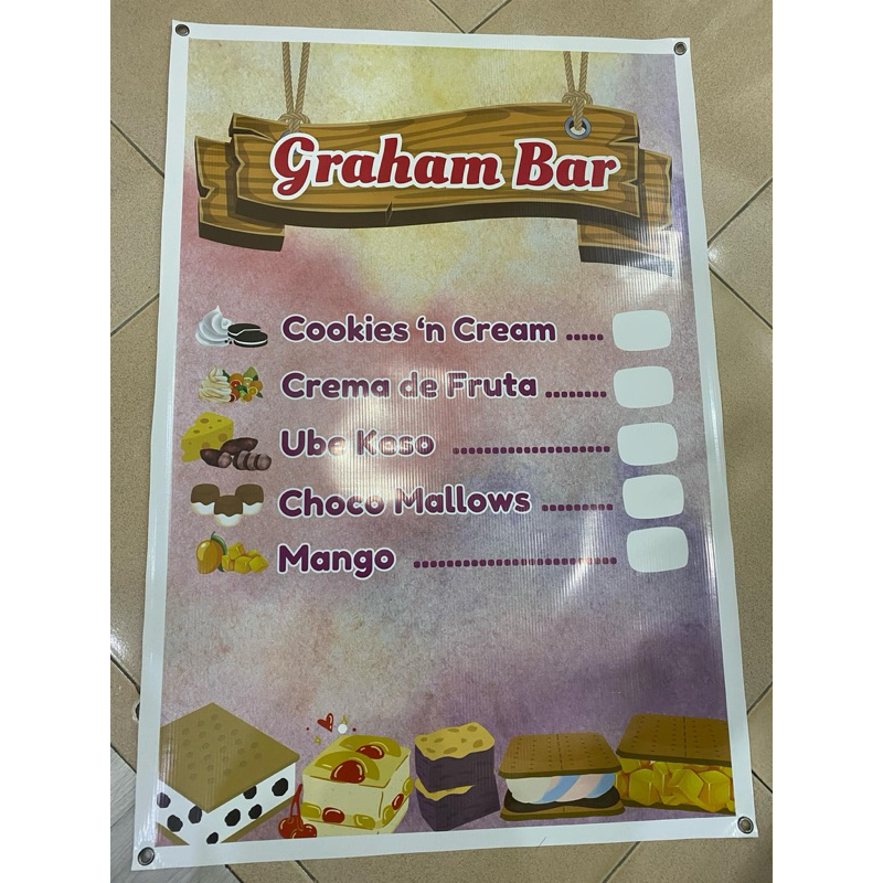 PRINTFAIRY TARPAULIN FOR GRAHAM BAR BUSINESS (READY MADE LAYOUT FOR ...