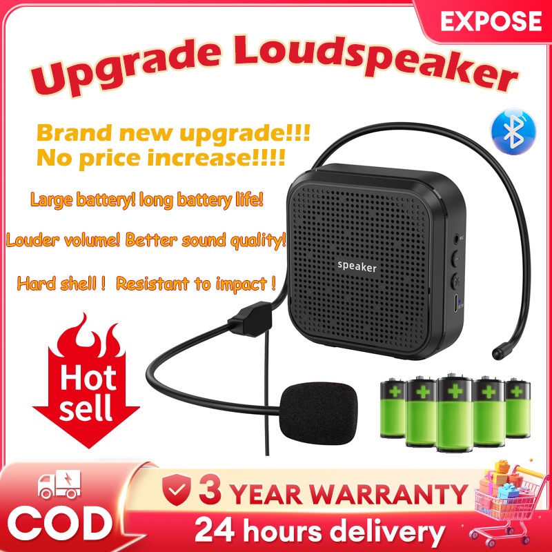 Expose Mini Portable Voice Amplifier with Wired Microphone Speaker ...