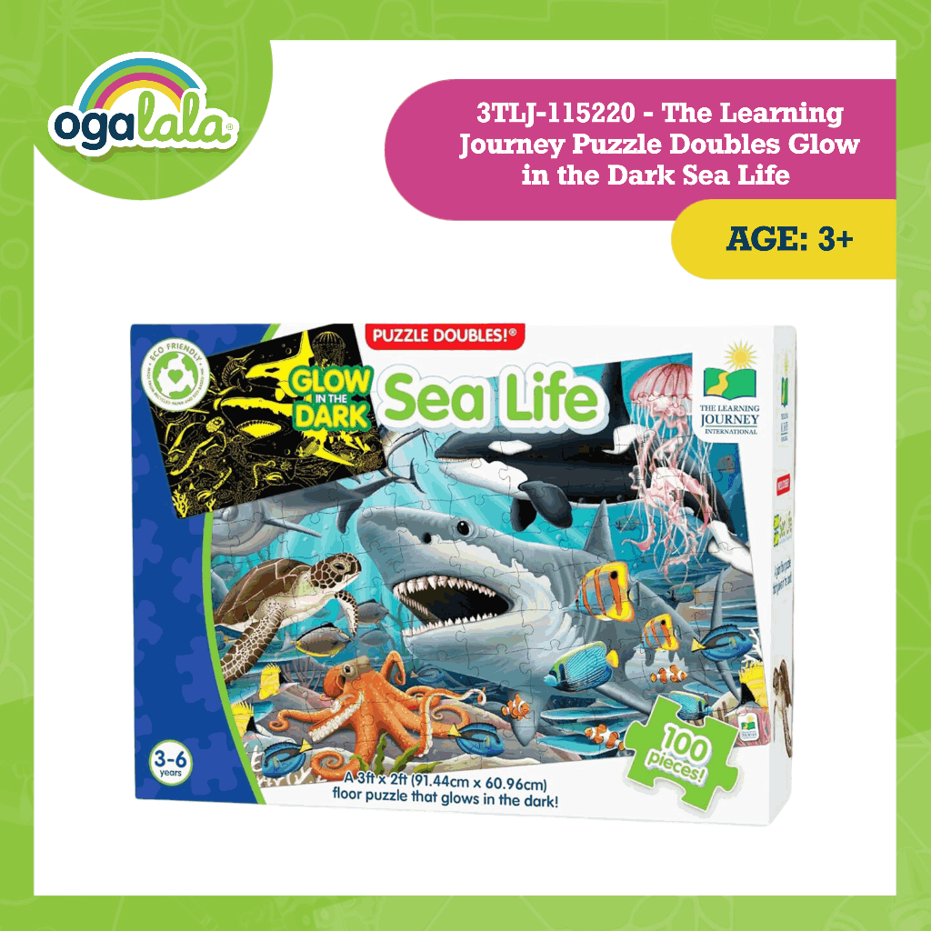 The Learning Journey 100-Piece Glow In The Dark Wildlife Puzzle 115237 - Good's Store Online