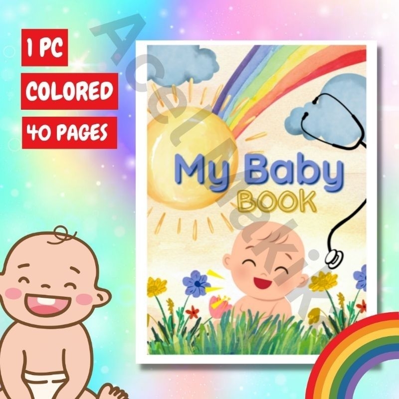 COLORED (40 Pages) Check up/Vaccine/Immunization Baby book/Patient ...