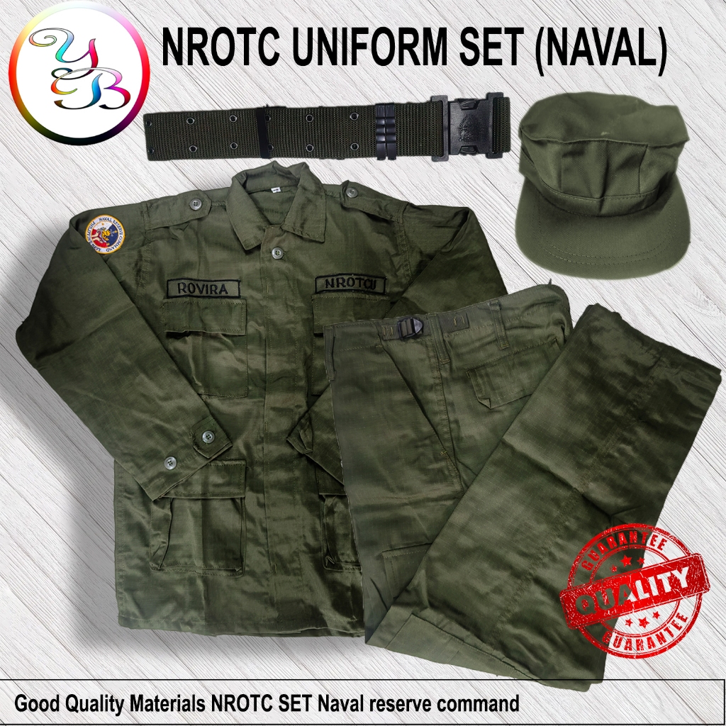 Nrotc fatigue uniform set with naval patch namecloth and Nrotc cloth ...