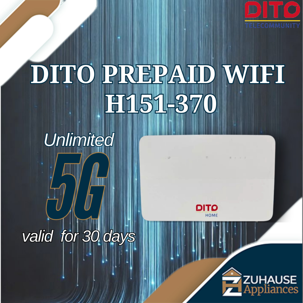 DITO Home WiFi Unlimited 5G with up to ₱1,900 Load Rebate | Shopee ...